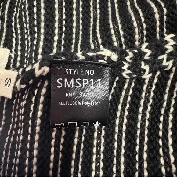 POL Black & White Striped Knit Shorts | Size S | Love in Cali Patch NWOT - Picture 5 of 6